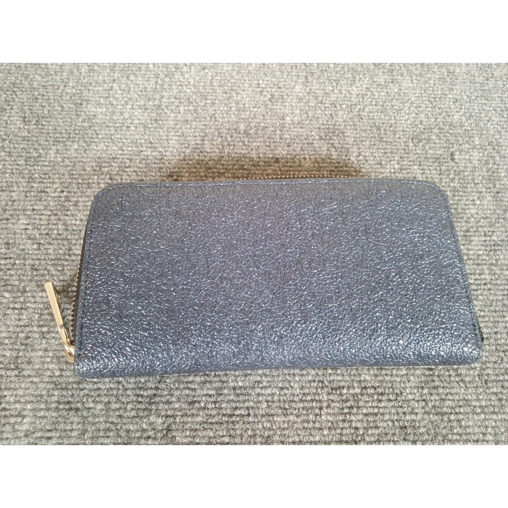 BCBGeneration Logo Zip Pouch Blue Glitter Designer Preppy NWOT - Picture 6 of 6